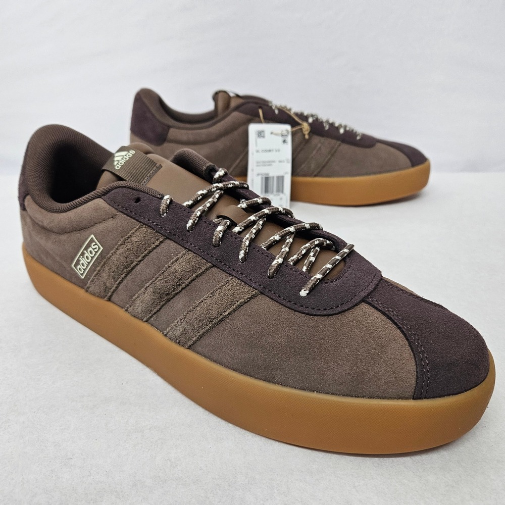 Adidas VL Court 3.0 Skateboarding Shoes JP5294 Brown Suede Gum Men's Size‎ 13